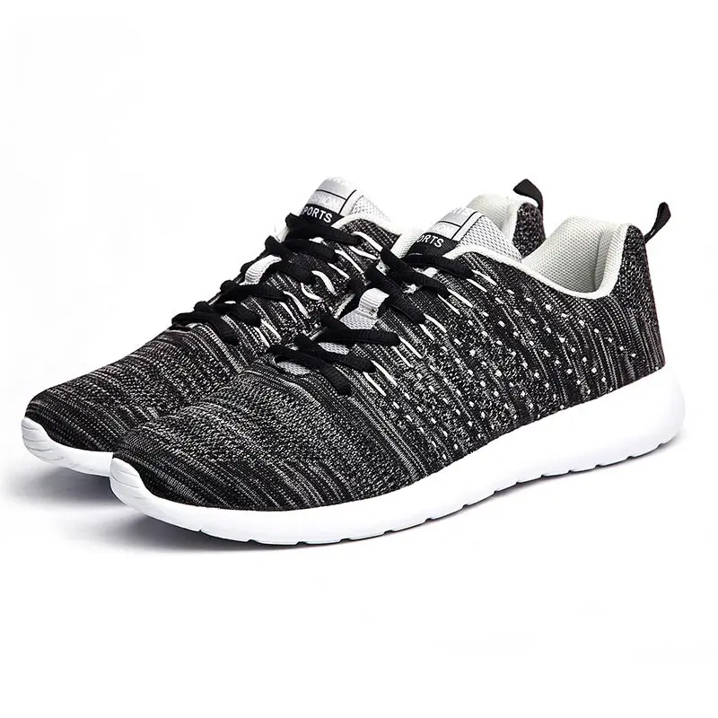 Casual men shoes 2020 mixed color breathable mesh sneakers wild lace-up outdoor sporty man | Обувь