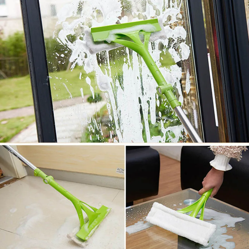 

2019 Hot Selling Telescopic Foldable Handle Cleaning Brushes Glass Sponge Mop Fur Cleaner Window Extendable Windows Brushes