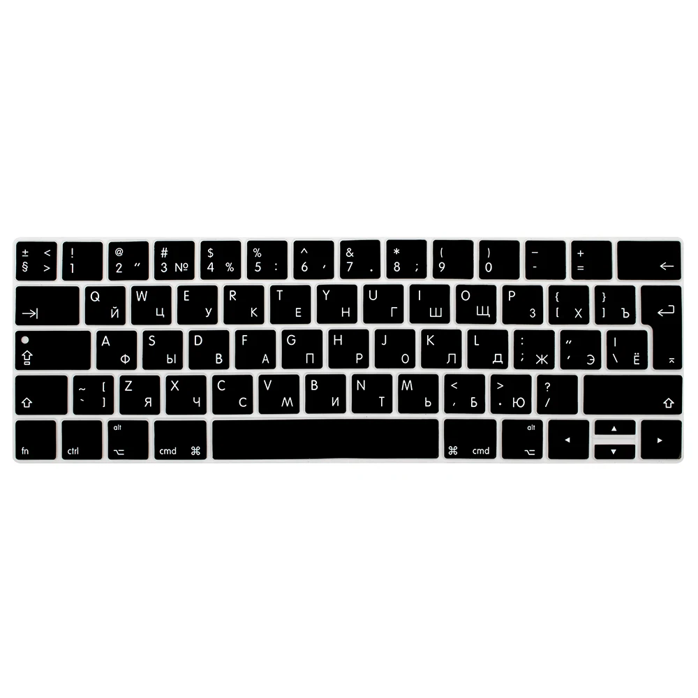 ЕС русский для Macbook pro 13 15 дюймов клавиатура защитная пленка цветная клавиатура чехол для сенсорной панели A1706 A1707 A1989 A1990 A2159