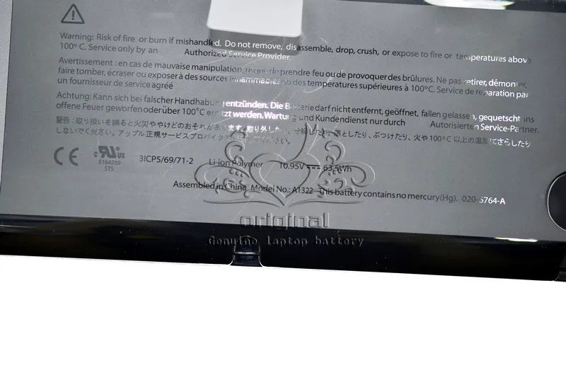 Оригинальный аккумулятор JIGU A1322 для ноутбука APPLE батарея MacBook Pro 13 &quotUnibody A1278 Mid 2009