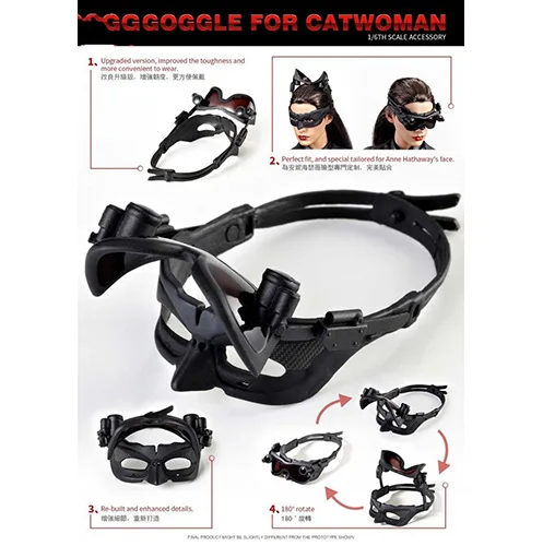 Goggles Blinkers Коллекционная 1/6 женской фигуры одежда Женщина-кошка Энн Хэтэуэй головка облегающий костюм Костюмы комплект с перчатками аксессуары: ботинки Модель - Цвет: Goggles Blinkers