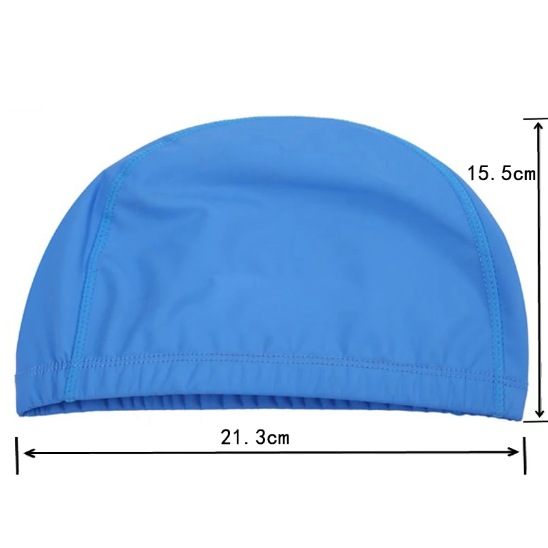 Unisex Swimming Cap Waterproof Polyester Fabric Protect Ears Long Hair Durable Swim Pool Hat for Adults Kids Training | Спорт и