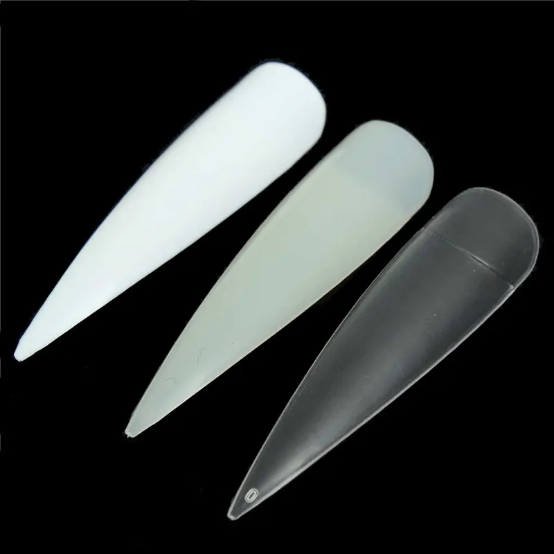 500 шт./пакет Длинные накладные ногти стилеты для салонного макияжа сделай сам