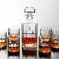 crystal wine bottle wine cup set high quality brandy wiskey pint wine glasses whiskey cup sparkling wine cooler