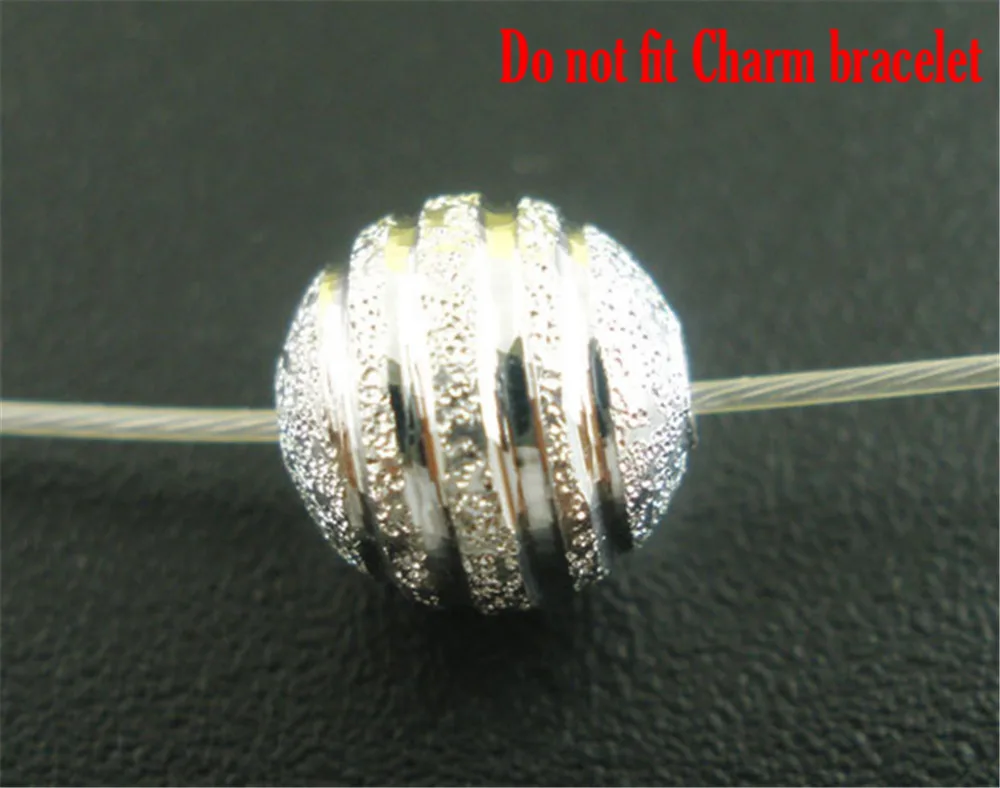 DoreenBeads 80 шт. бусины разделители серебристого цвета фурнитура диаметр 8 мм. (B03534)