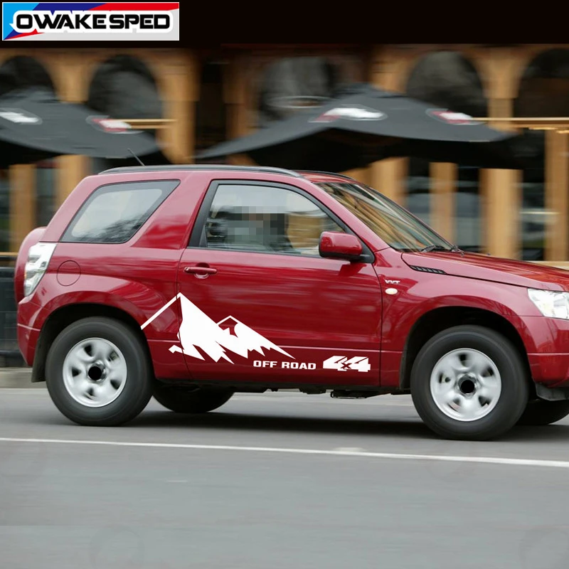 Для Suzuki Grand Vitara AT MT Mountain графика Автомобильная дверь боковые наклейки 4x4