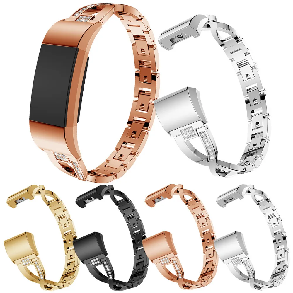 Браслет из нержавеющей стали для часов Fitbit Charge 2 металлический сменный ремешок