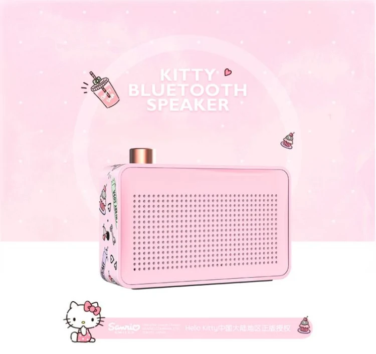 Emie hello kitty Радио беспроводной Bluetooth динамик Maiden розовый ретро стерео музыкальная шкатулка портативный плеер MR04 подарок для девочек