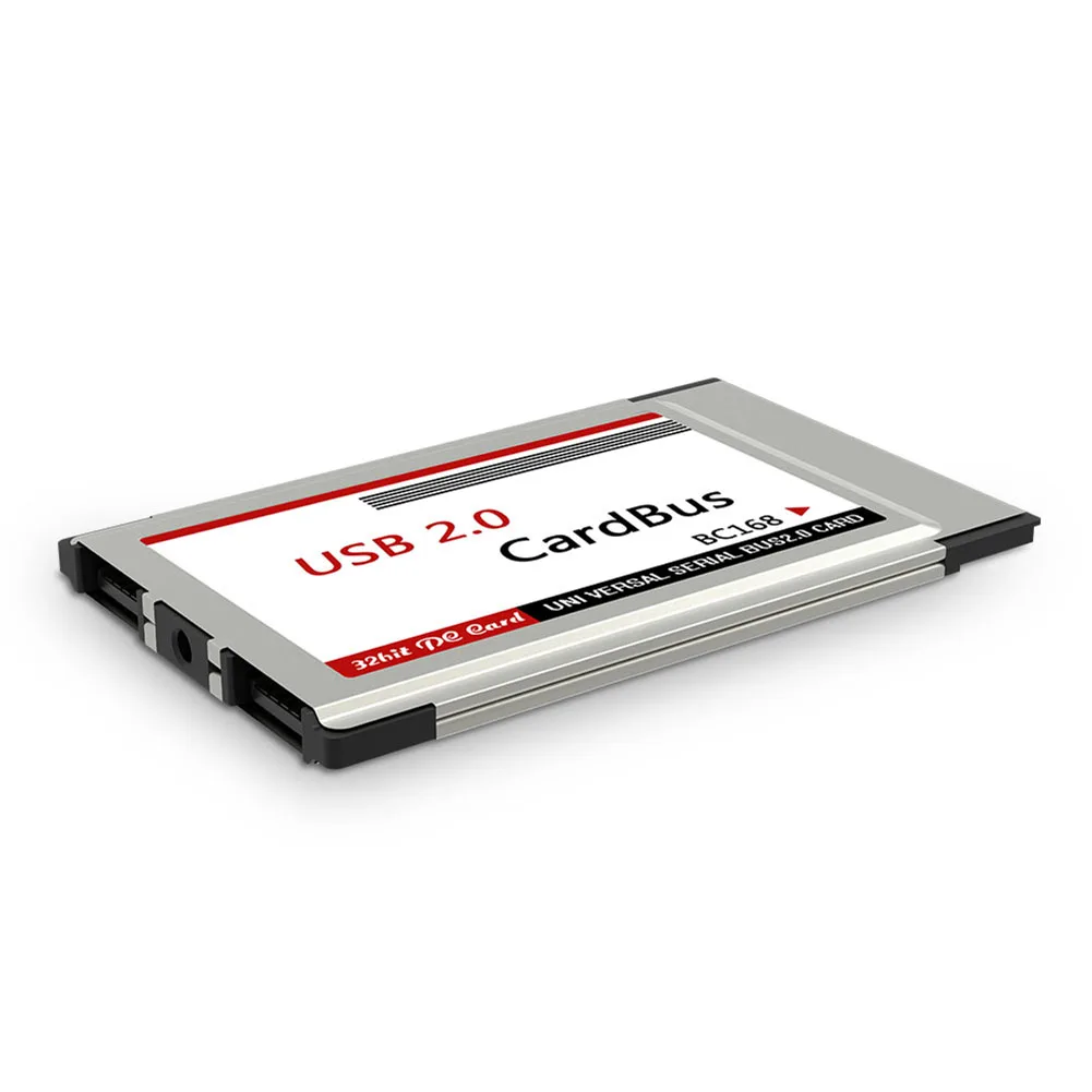 Горячая Ноутбук PCMCIA к USB 2,0 CardBus конвертер 2 портами плата PCI Express Card Adapter