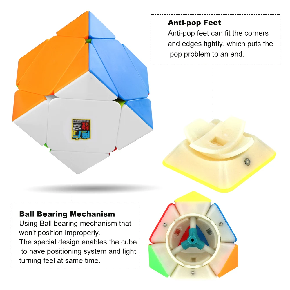 D FantiX Moyu Mofang Jiaoshi Skew Cube головоломка для классной комнаты speed Cube|Головоломки| |