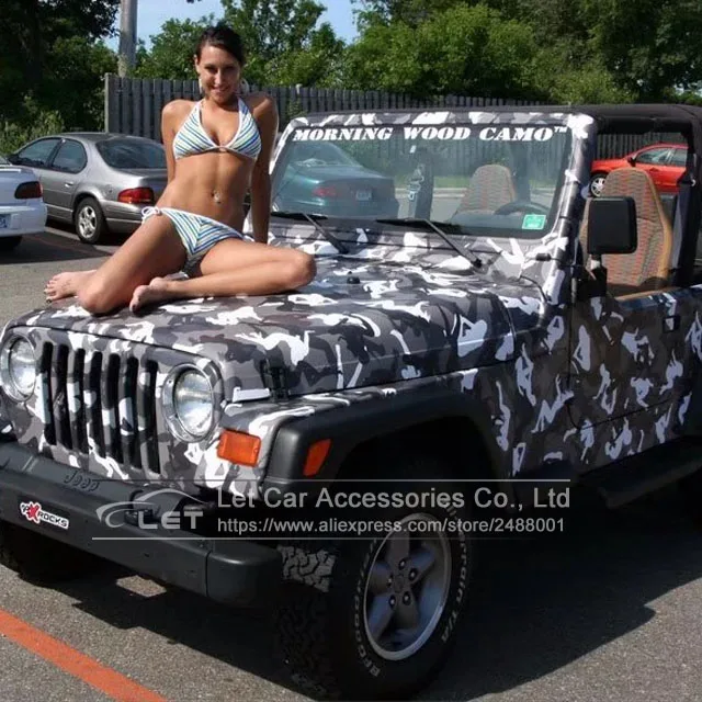 Автомобильный Стайлинг Arctic Camo виниловая автомобильная пленка военный черный