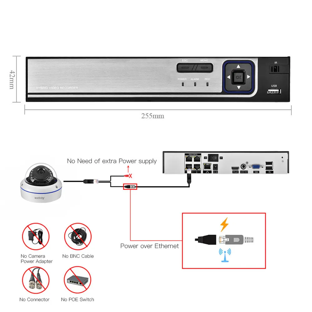 AZISHN 4CH 5MP POE NVR система безопасности 5MP 4MP 2MP H.265 аудио запись IP камера ИК ночного видения Onvif CCTV комплект видеонаблюдения