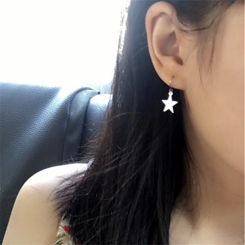 Мода звезды серьги простой Серьги пятиконечной из металла Jewelry Для женщин