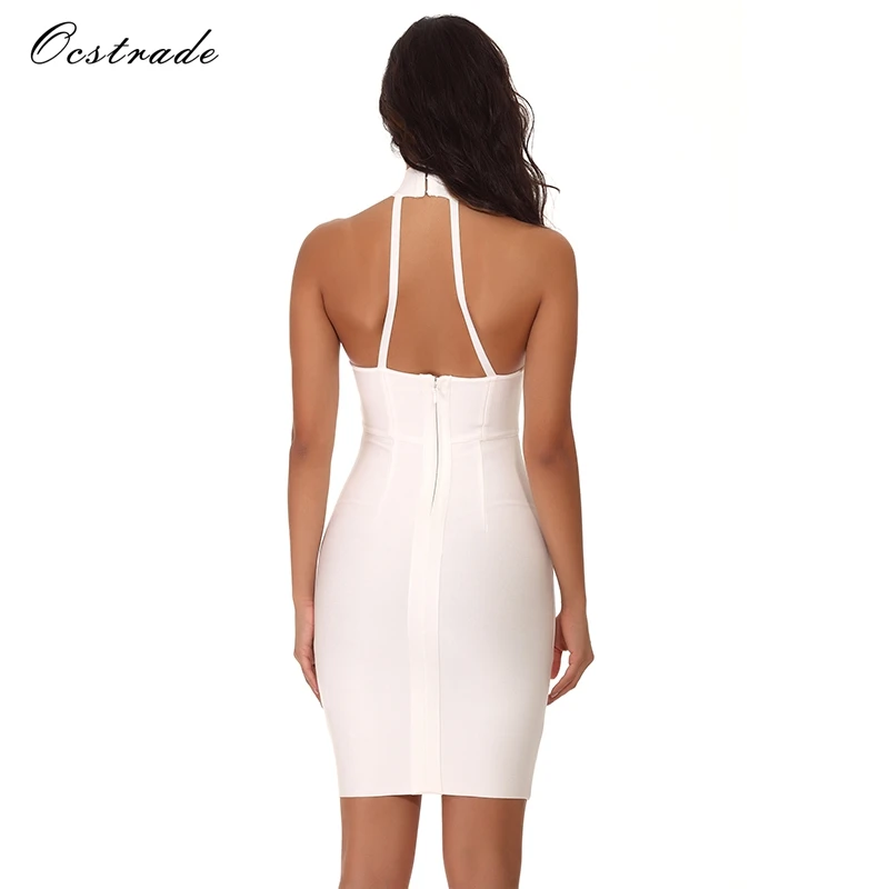Женское летнее облегающее платье белое Бандажное до 90% скидка|bandage dress|women bodycon