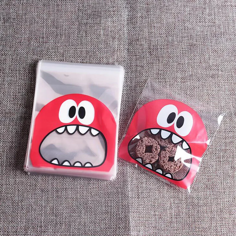 Прозрачная пластиковая упаковочная сумка вишневый цвет в подарок на день