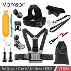Комплект аксессуаров Vamson для Gopro Hero 10 9 8 7 6 5 4, нагрудный ремень, плавающий поплавок, адаптер для Yi 4K, для SJCAM, для камеры Eken
