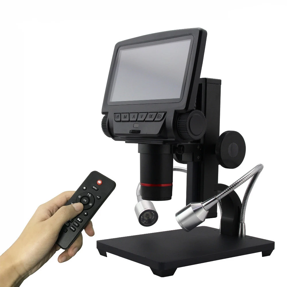 New High Resolutoin USB/HDMI/AV Microscope ADSM301 5 inch Built-in Display Object Distance THT SMD Tool Measuring Software | Инструменты