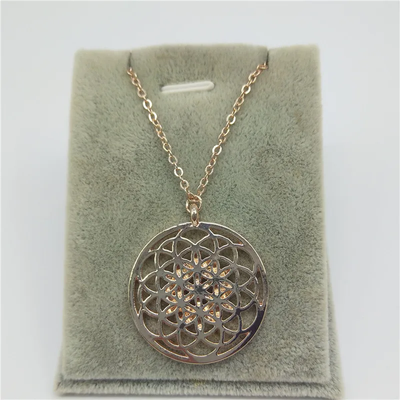 Ожерелье из семени жизни Геометрическая подвеска Священная геометрия цветок