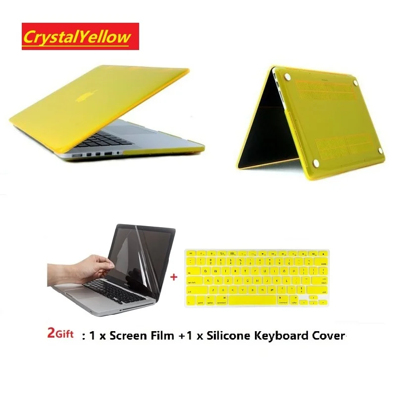 Новый прозрачный жесткий чехол для ноутбука 3 в 1 + защита экрана (подарок)