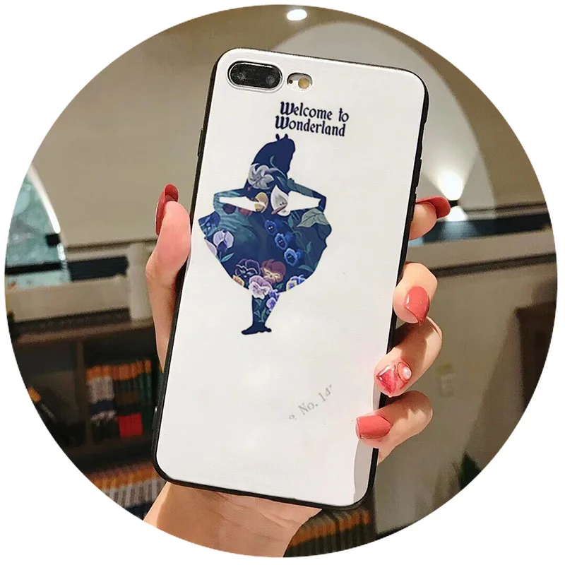 Чехлы Алиса в стране чудес для iphone XS XR XSMAX Чеширский Мягкий силиконовый чехол iPhone X