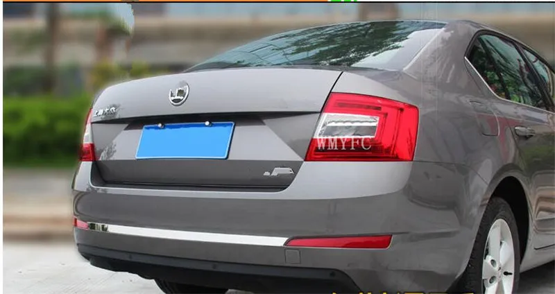 Подходит для- для skoda Octavia A7 хромированная Задняя Крышка багажника Отделка крышки багажника отделка молдинг полосы аксессуары 1 шт