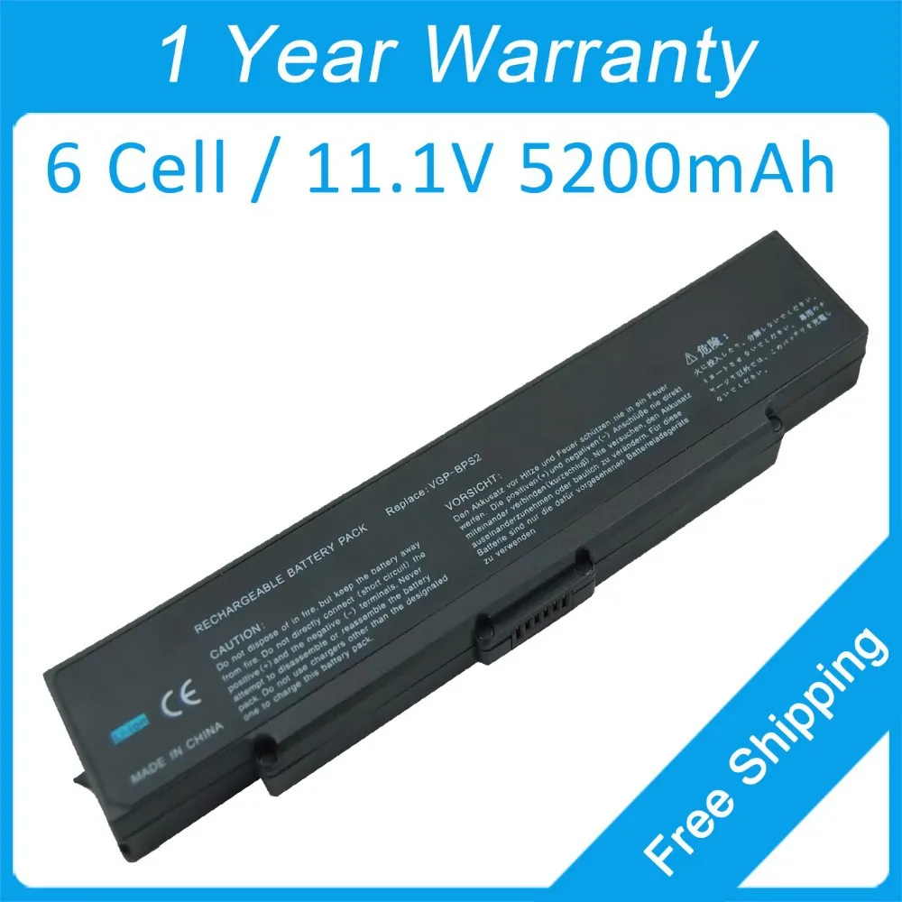 5200mah   VGP-BPS2B VGP-BPL2.CE7  sony VGN-C22GH/B VGN-FE890 VGN-C2S/W VGN-FE31B/W VGN-FJ1S VGN-FE570G