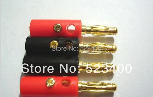 Free shipping 10 PCS Banana Speaker Plugs 4mm Gold Plated |