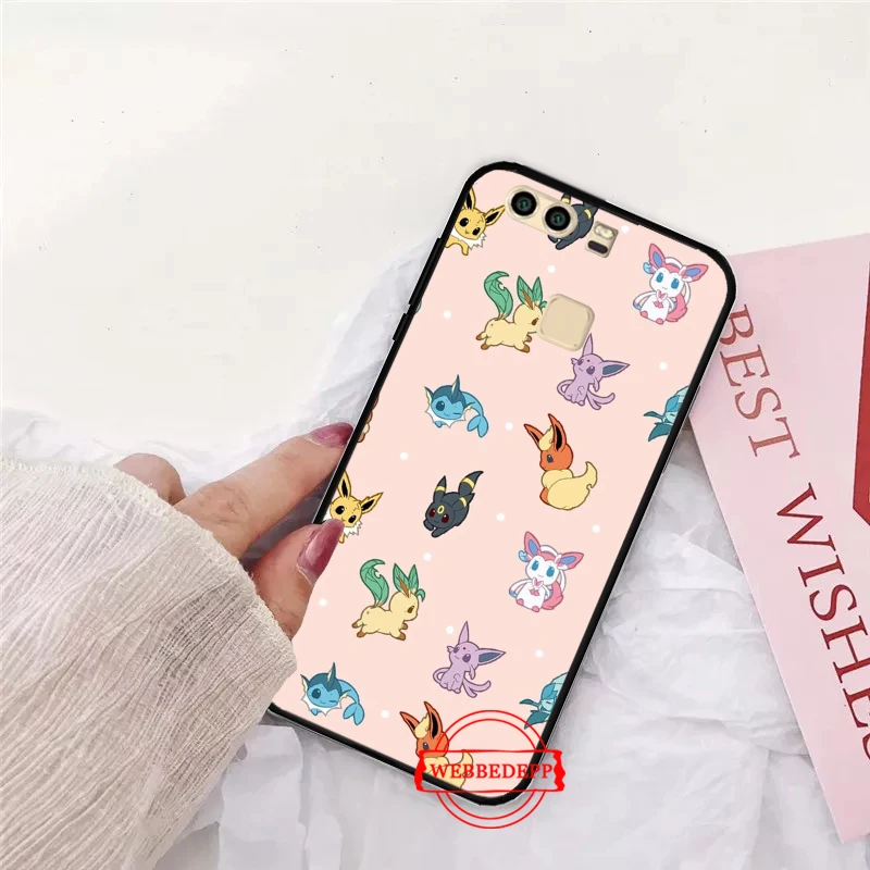 Силиконовый чехол Pika Go PokeBall с животными для Huawei P8 Lite 2015 2017 P9 2016 Mimi P10 P20 Pro P Smart 2019 P30 |
