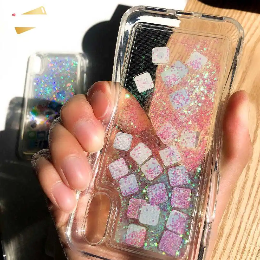 KISSCASE Quicksand Glitter Case For iPhone 7 8 6 6S Plus Liquid App Icon Soft Cases XS MAX XR X Bling Capas |
