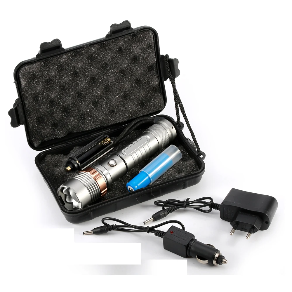 Светодиодный фонарик Lotus Attack Head 5 световых режимов, масштабируемый фокус, высокомощный тактический фонарь, водонепроницаемый, устойчивый на открытом воздухе, ручной