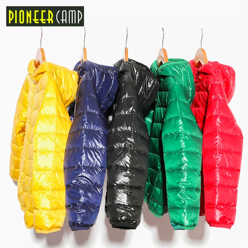 Pioneer camp/новые детские зимние куртки для мальчиков модная однотонная пуховая