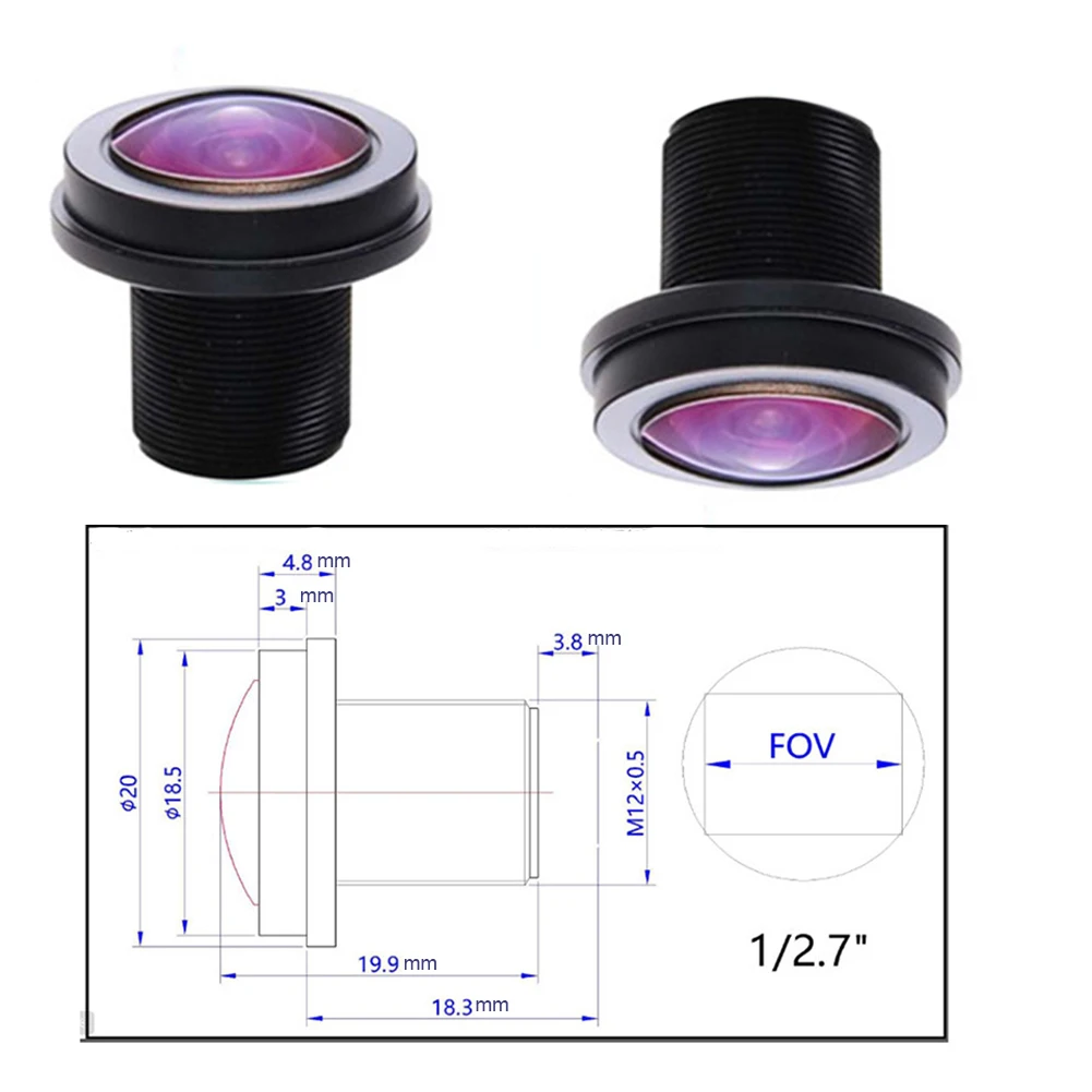HD Fisheye объектив CCTV 5mp 1.8 мм M12 * 0.5 Mount 1/2. 5 F2.0 180 градусов для видеонаблюдения камеры