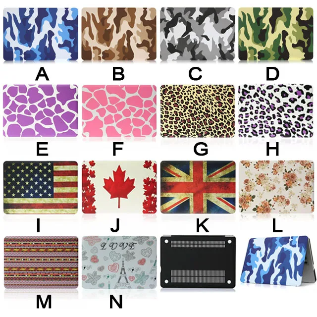 Оптовая продажа ультра-тонких 14 Patterns дополнительно мода защитная крышка для Macbook