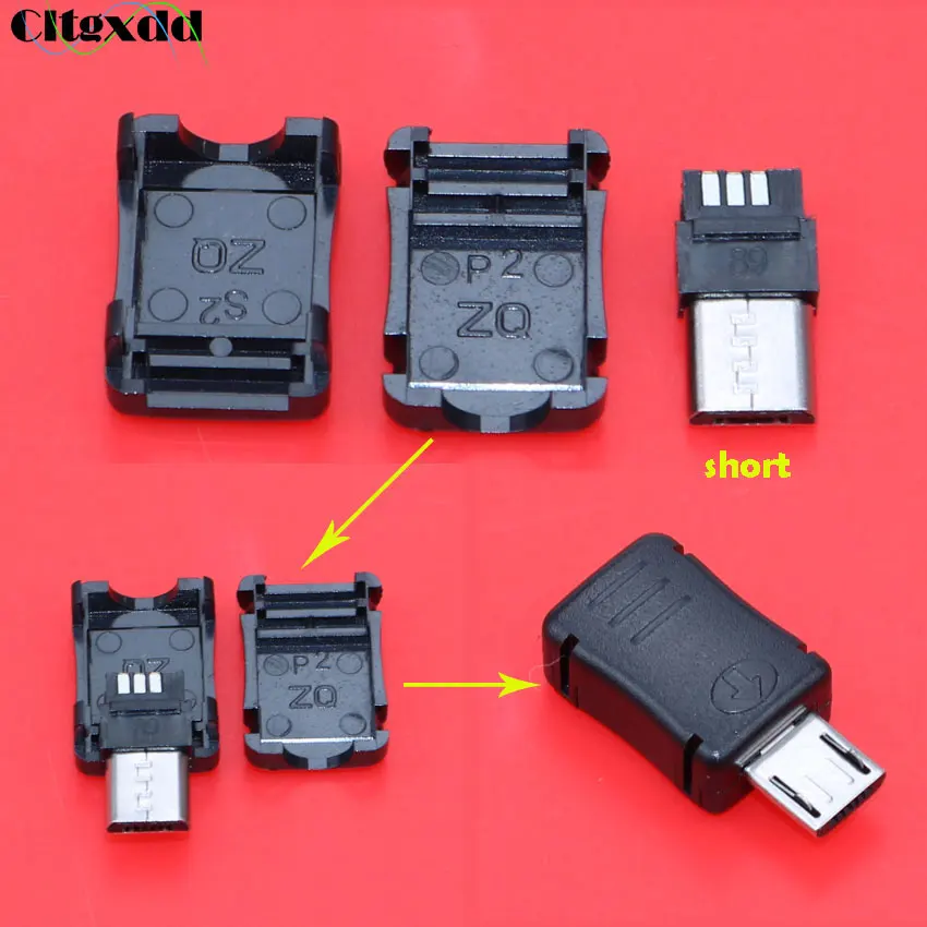 Cltgxdd 1 шт. 5 контактный разъем Micro USB типа папа длинный/короткий/изогнутый V8 порт
