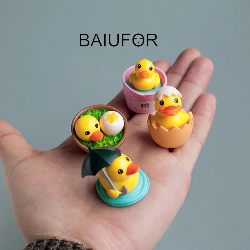 BAIUFOR животные миниатюрные Мультяшные фигурки из коллекции утки для террариума