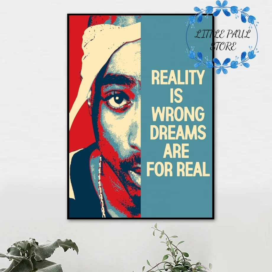 Tupac 2PAC Shakur музыка хип хоп Искусство Холст постер Настенная картина для гостиной
