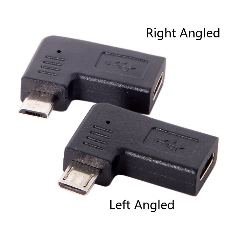 ABGN горячий USB C Type женский микро 2 0 5Pin Мужской адаптер данных 90 градусов левый и