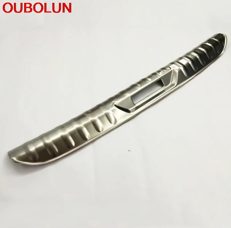 OUBOLUN Нержавеющая сталь Внутренний задний бампер защитная пластина крышка