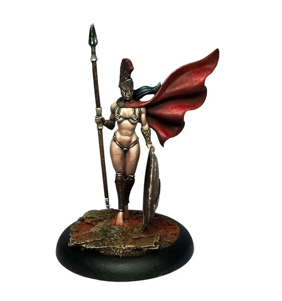 36 мм римская женщина воин Неокрашенная Смола Модель комплект фигурки Бесплатная