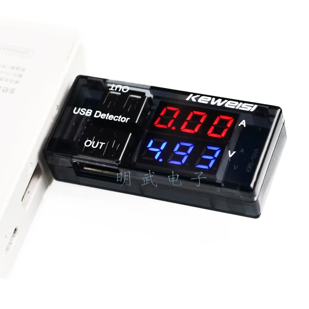 Бесплатная доставка 1 ШТ. Dual USB ток и напряжение тестер один пункт два адаптера