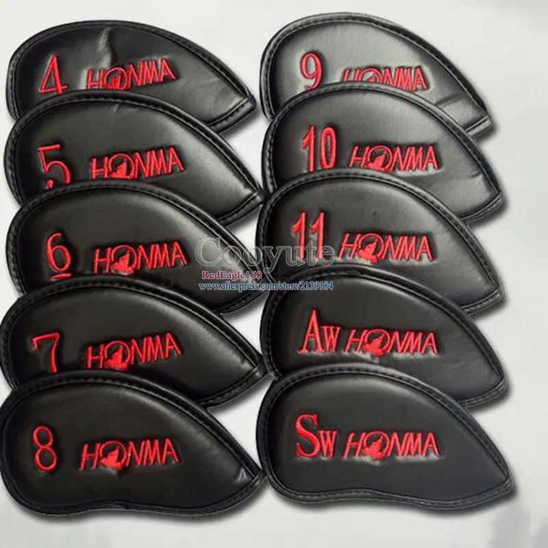 HONMA Гольф головной убор PU утюги для гольфа головной убор 4-11 S унисекс желтый или красный слово клубов головной убор Cooyute