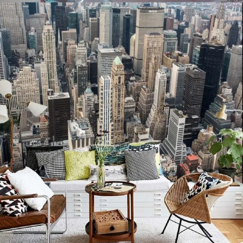 Обои 3d на заказ Нью Йорк современный высотное здание фотография фон обои