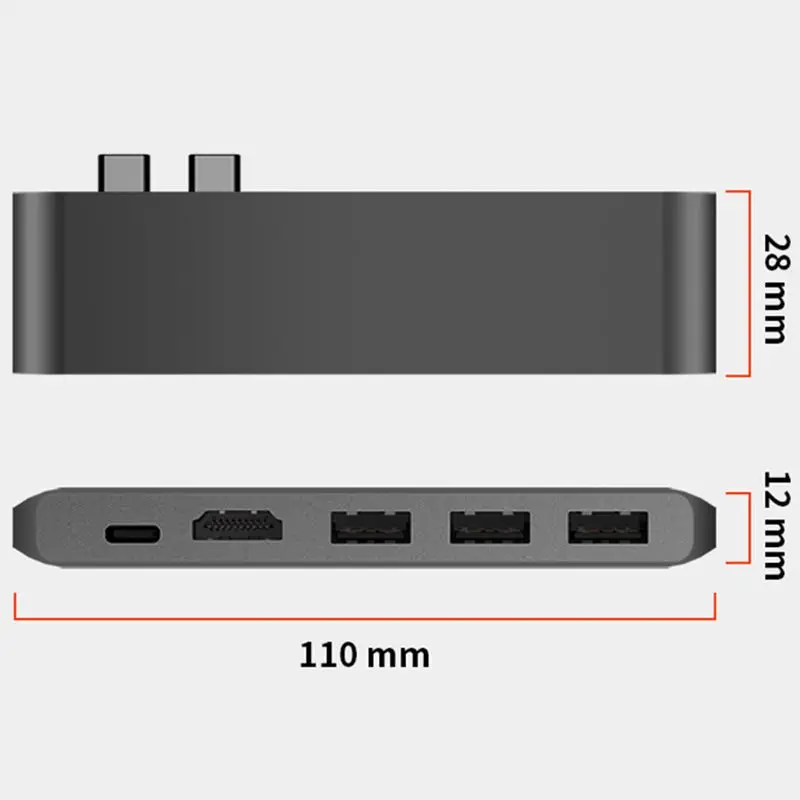 USB-C к HDMI адаптер Thunderbolt 3 usb type C концентратор подключающийся аппаратный ключ с PD TF