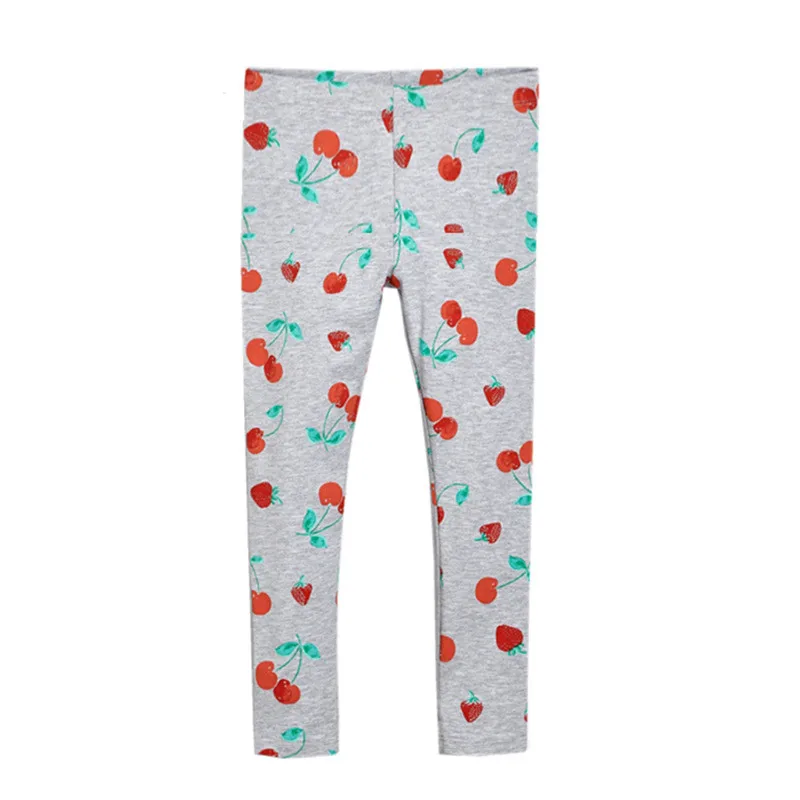 T1173 grey fruit Jumping meter/Леггинсы для маленьких девочек; брюки с принтом «Ракета»; детские брюки с принтом; длинные штаны; сезон осень-весна; облегающая детская одежда - Цвет: T1173 grey fruit