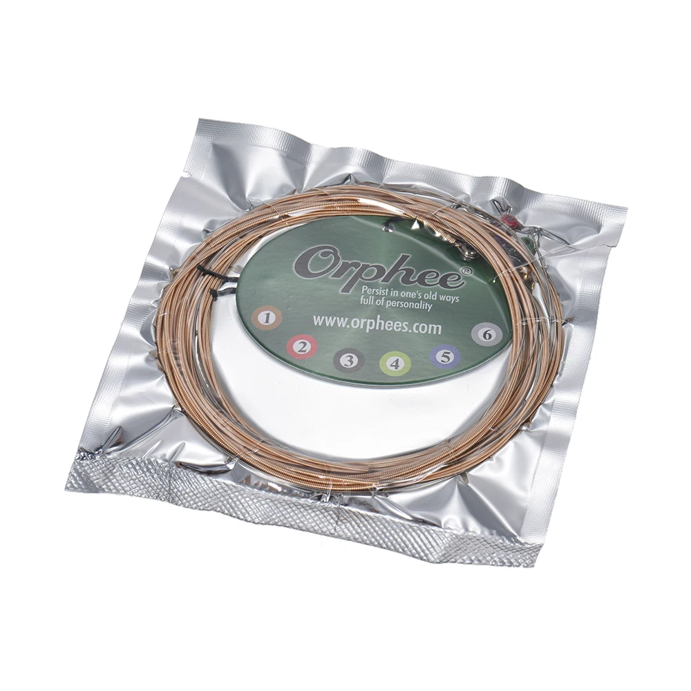 Orphee QA140 акустическая струны народной гитары 6 шт./компл. (.009 .045) шестиугольная