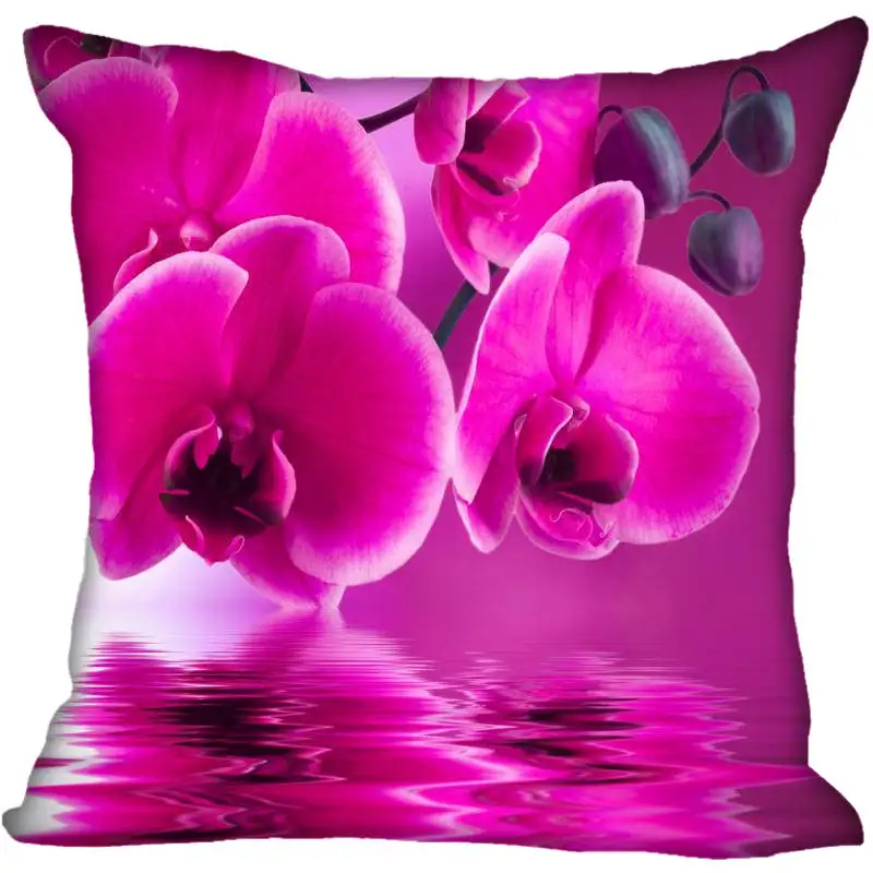 Pillowcase 9 Изготовленный На Заказ Цвет цветок орхидеи квадратная Подушка Чехол на заказ на молнии Наволочка Чехол 40x40,45x45 см(одна сторона - Цвет: Pillowcase 9