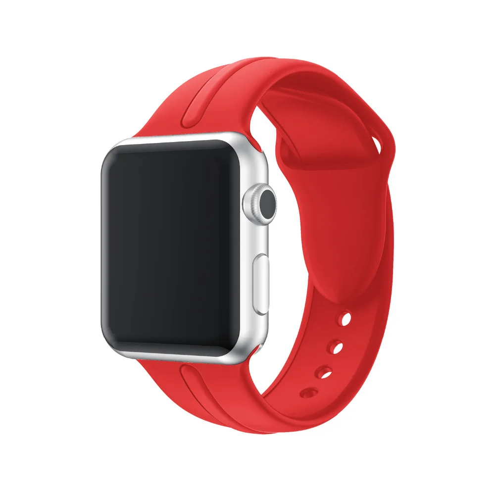 Силиконовый ремешок для apple watch 42 мм/38 мм iwatch 3/2/1 спортивный браслет часов