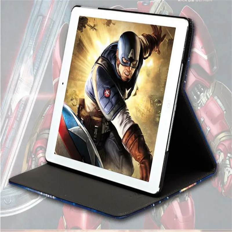 Кожаный чехол Hero series Халк для ipad mini 1 2 3 4 общий гладкий планшета Железный человек