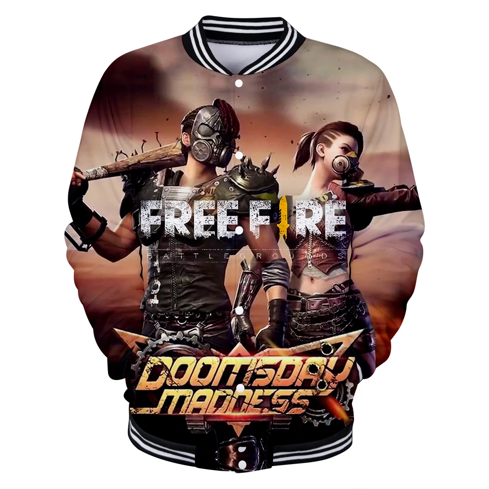 Frdun Tommy 3D Free Fire бейсбольная куртка Kpop Стиль Повседневный мягкий v-образный вырез Горячая игра колледж Стиль Плюс Размер куртка