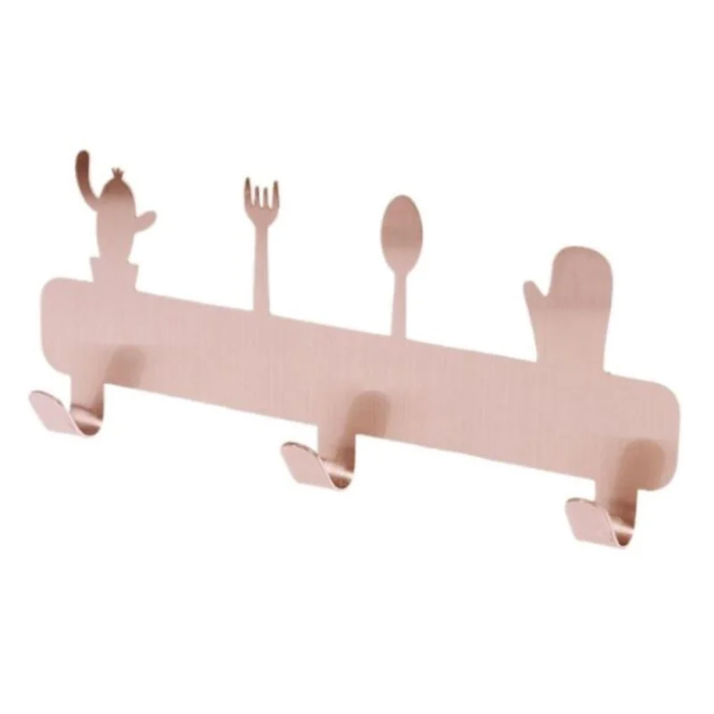 3 крючка кухня нержавеющая сталь Настенная Ванная без штамповки одежда кактус